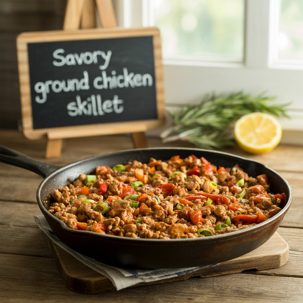 Savory Ground Chicken Skillet