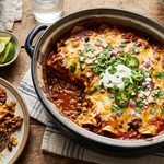 Slow Cooker Beef Enchilada Casserole